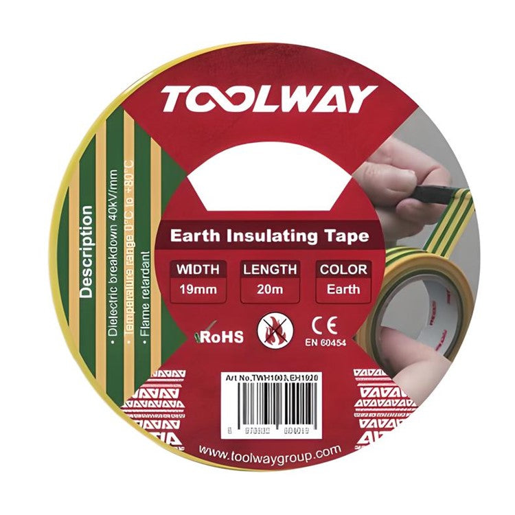 Toolway Earth Insulating Tape 19mm x 20m