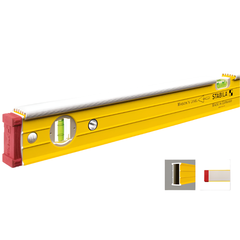 Stabila Masons Spirit Level Twin Pack Types 196-2 and 96-2K (4 ft and 2 ft)