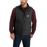 Washed Duck Mock-Neck Gilet Black