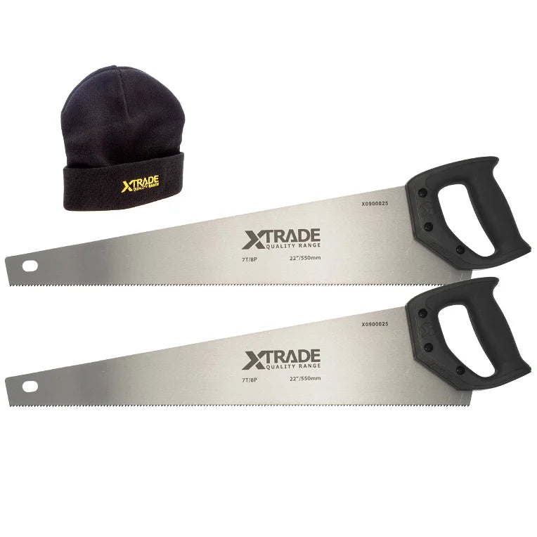 XTrade 22" Handsaw Twin Pack with FREE Beanie Hat