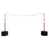 Goalposts Height Restriction Barriers with Ballast Block Base & Bunting