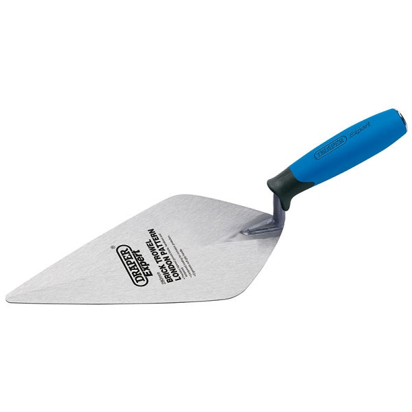 DRAPER SOFT GRIP STAINLESS STEEL LONDON PATTERN BRICK TROWEL (275MM) 82148