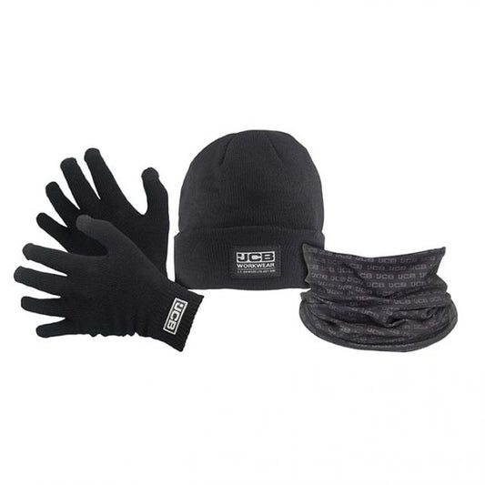 JCB Winter Set Gloves, Hat & Snood