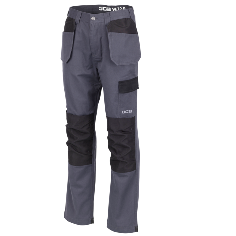 JCB Essential Plus Grey/Black Trousers With Holster Pockets