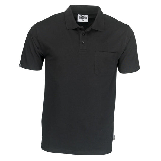 JCB Essential Black Polo Shirt With Pocket