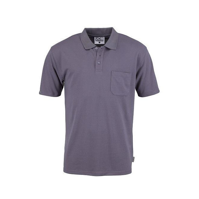 JCB Essential Grey Polo Shirt With Pocket