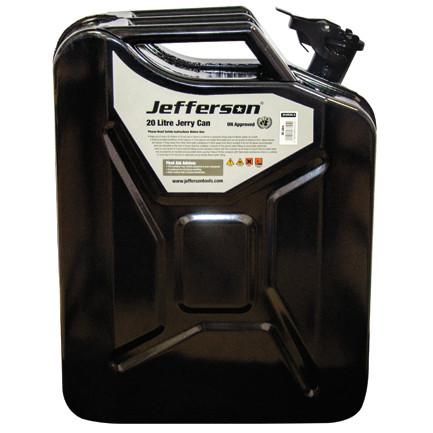Jefferson 20 Litre Black Jerry Can