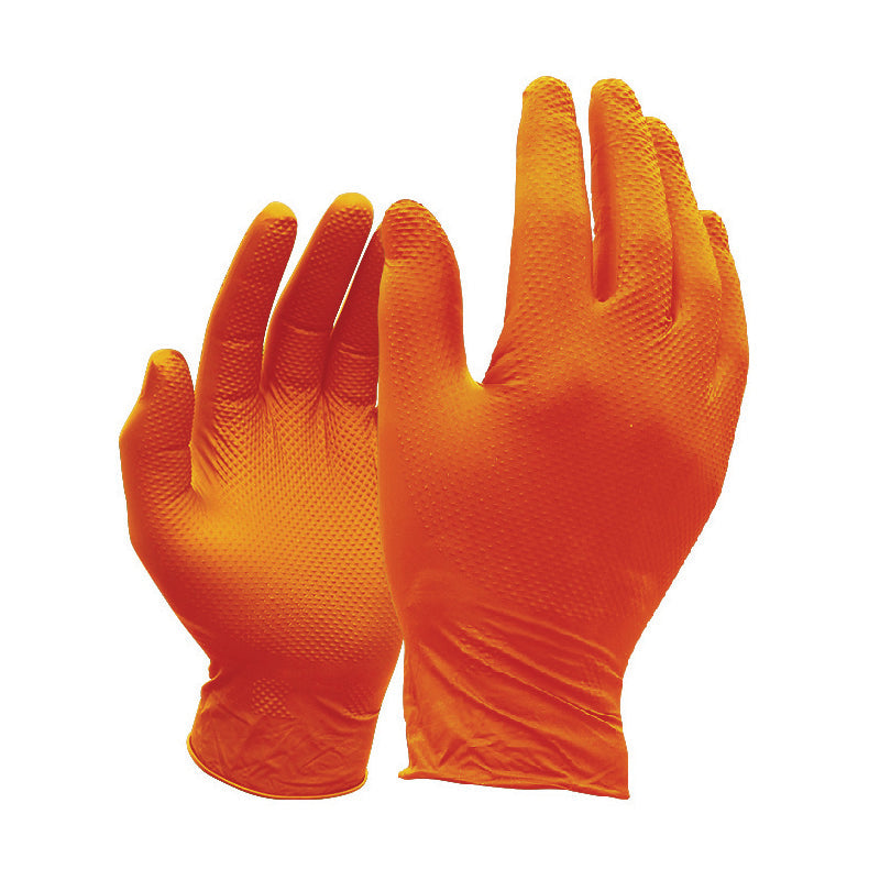 Gecko-Grip Orange Nitrile Gloves (Box of 50)