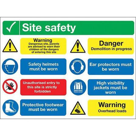 8 Panel Site Safety Sign