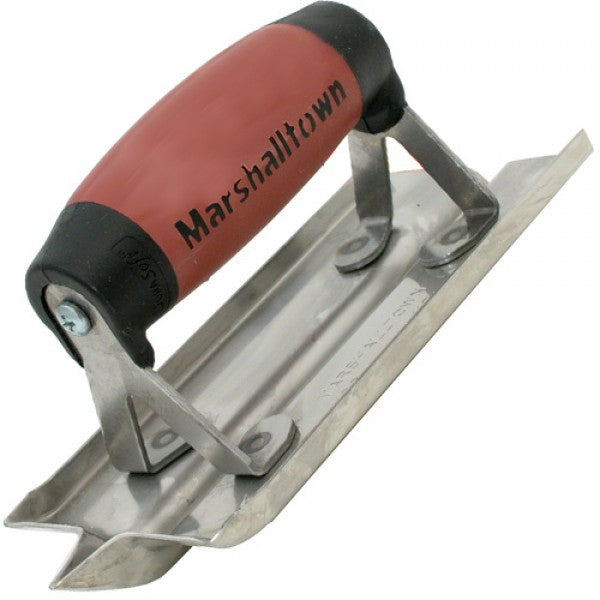 MARSHALLTOWN 6 X 3 STAINLESS STEEL GROOVER - 1/2 X 1/2 GROOVE- DURASOFT HANDLE