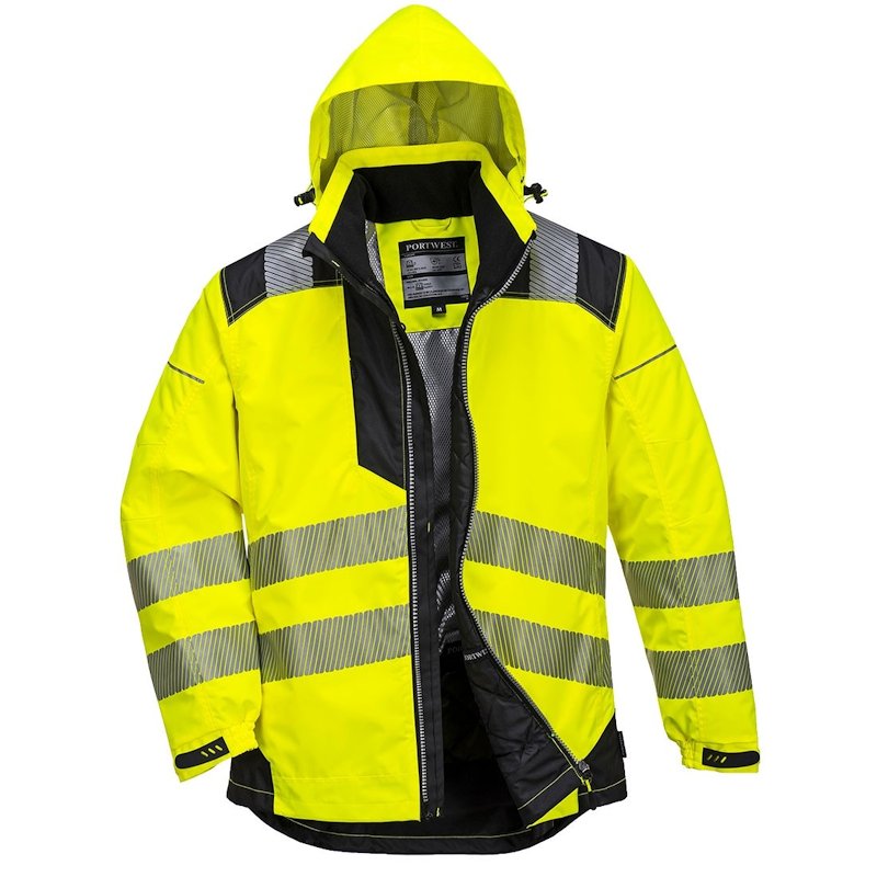 Portwest Vision Hi-Vis Yellow Rain Jacket