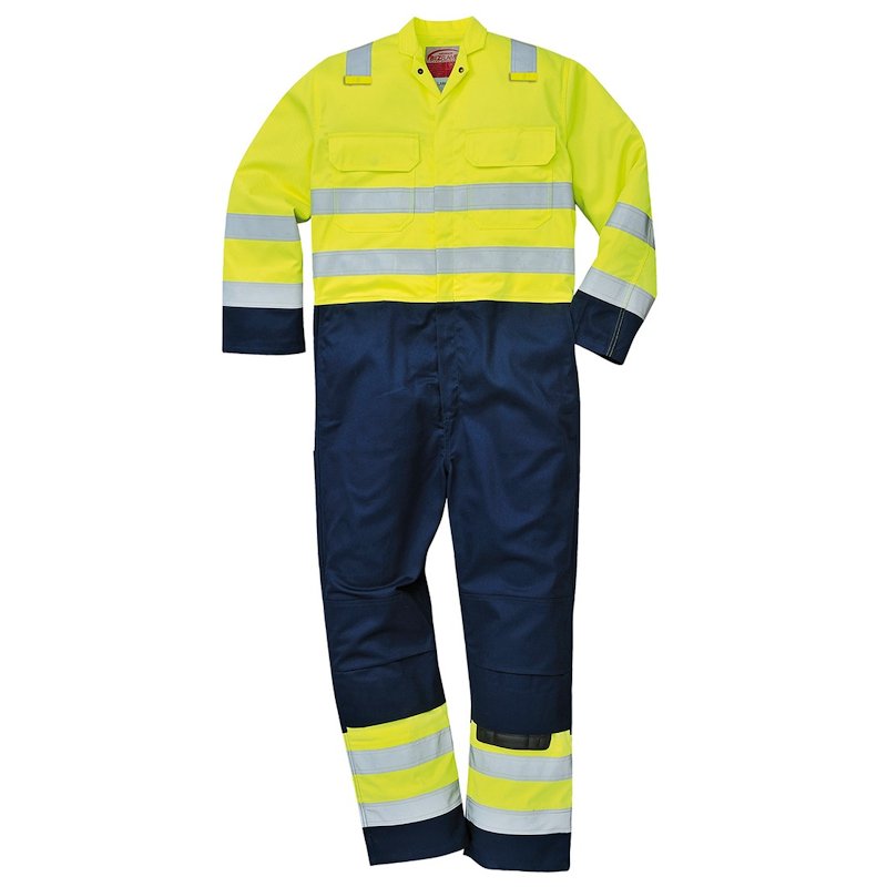 PORTWEST HI-VIS ANTI-STATIC BIZFLAME PRO COVERALL