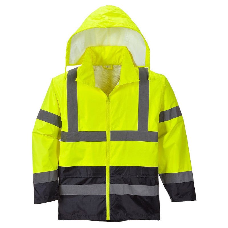 PORTWEST HI-VIS CLASSIC CONTRAST RAIN JACKET