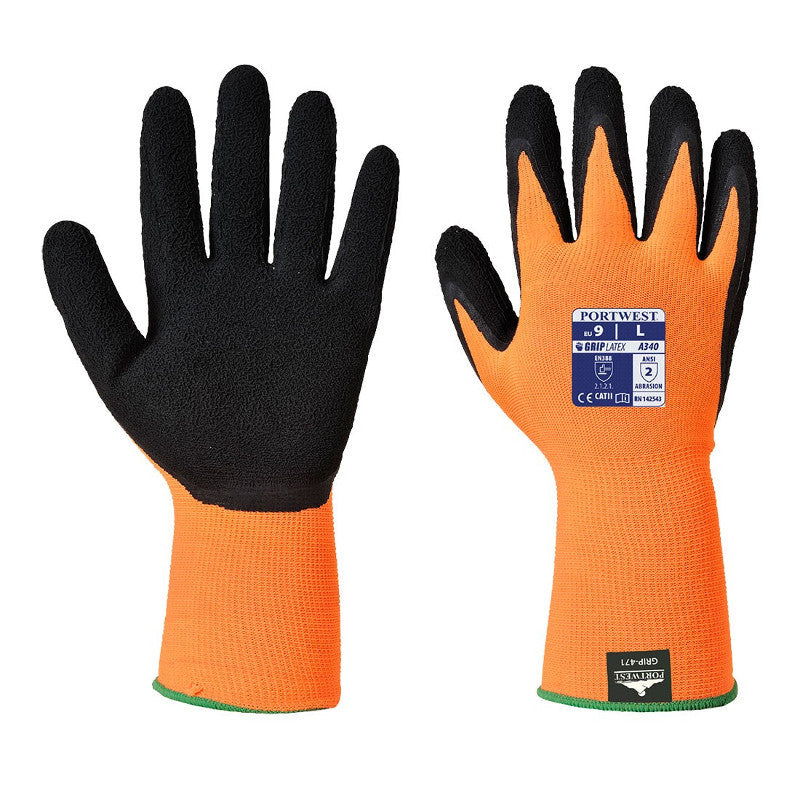 Portwest Hi-Vis Grip Glove - Latex (PACK OF 12)