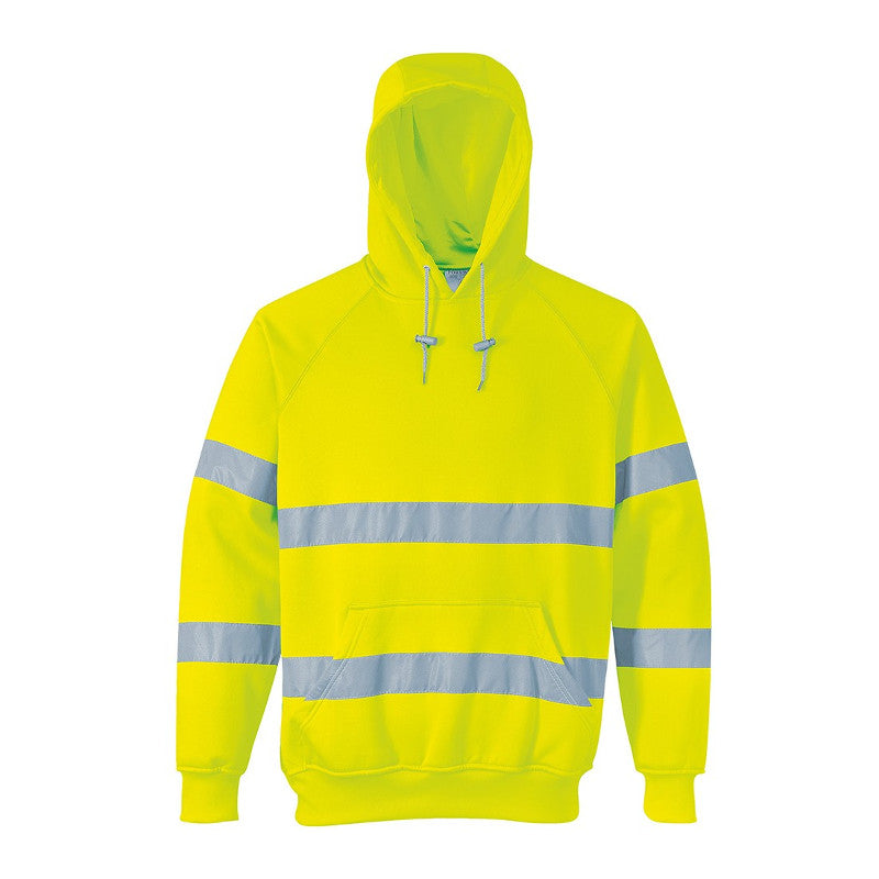 PORTWEST HI-VIS HOODED SWEATSHIRT