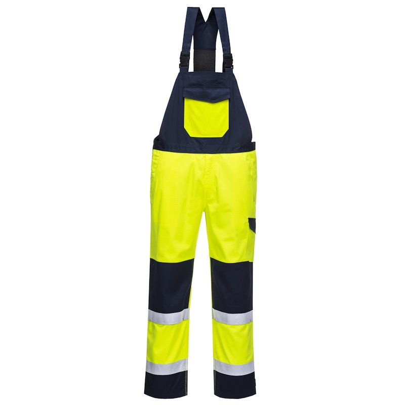 PORTWEST HI-VIS ARC-RATED MODAFLAME BIB AND BRACE