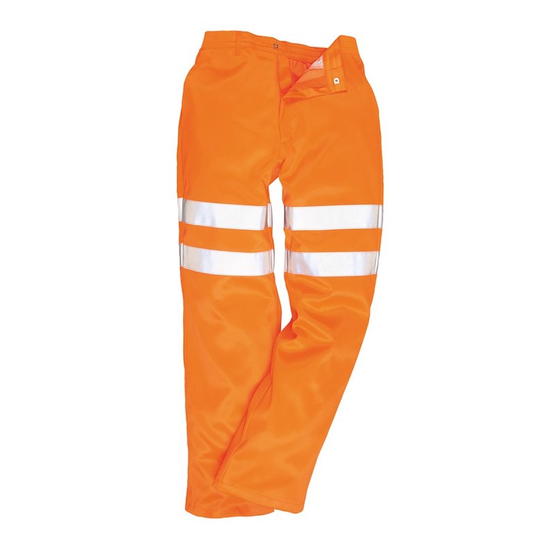 PORTWEST HI-VIS POLY-COTTON TROUSERS GO/RT