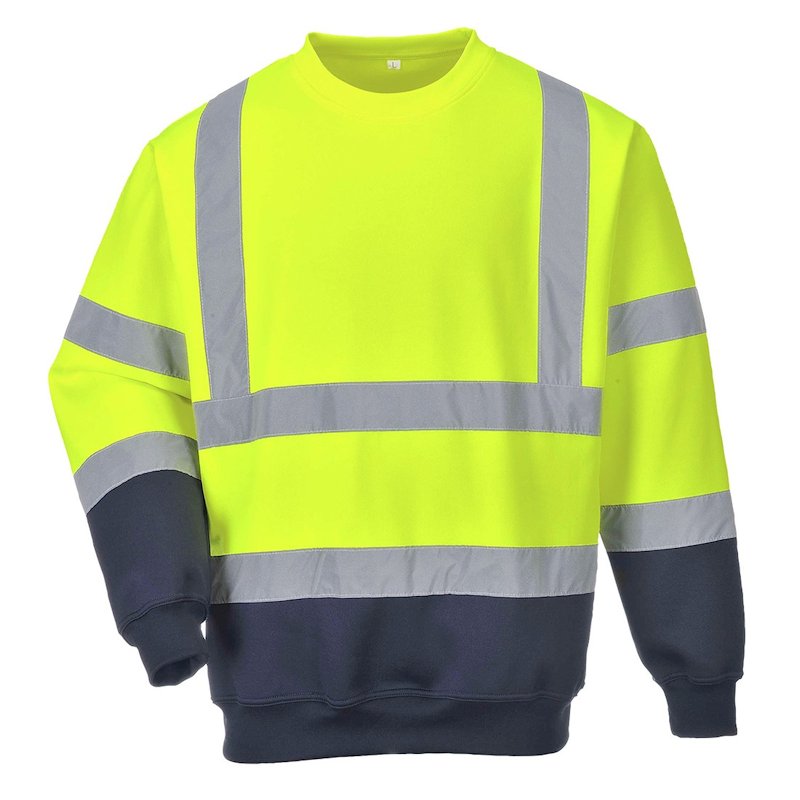 PORTWEST TWO TONE HI-VIS SWEATSHIRT