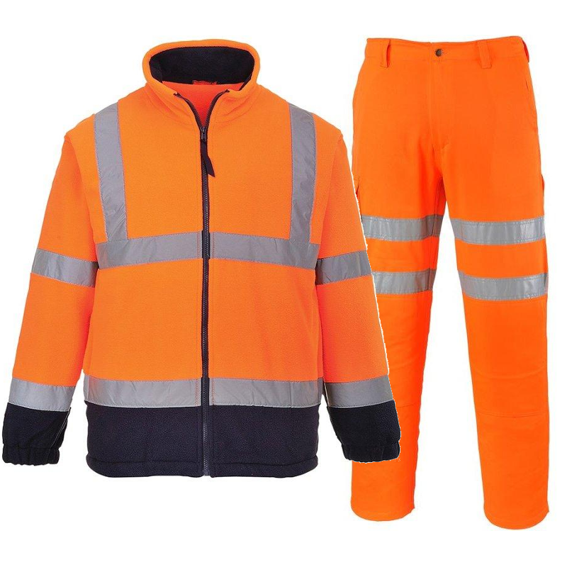 PORTWEST TWO TONE FLEECE & RAIL COMBAT TROUSERS