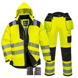 Portwest Vision Hi-Vis Yellow Rain Jacket & Trouser Suit