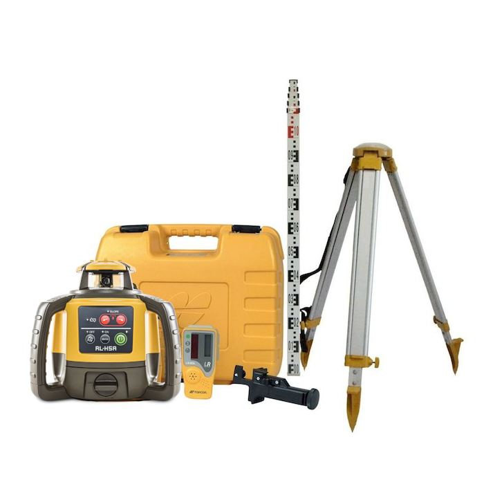 TOPCON RL-H5A LASER LEVEL WITH TRIPOD AND STAFF