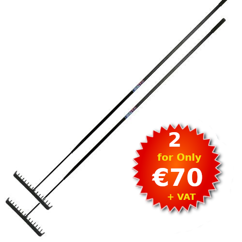 Spear & Jackson Tubular Steel Tarmac Rake (Pack of 2)