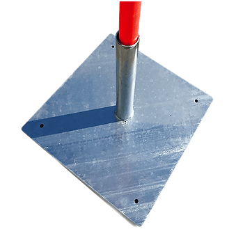Single Steel Base for Goalposts Height Restriction Barriers