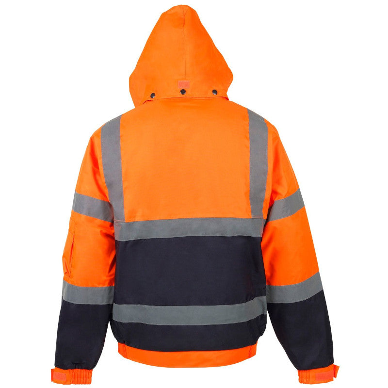 Supertouch Hi Vis Orange 2 Tone Bomber Jacket