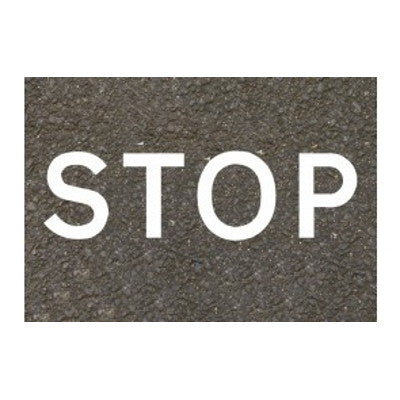 Thermoplastic Stop Sign (Letters)