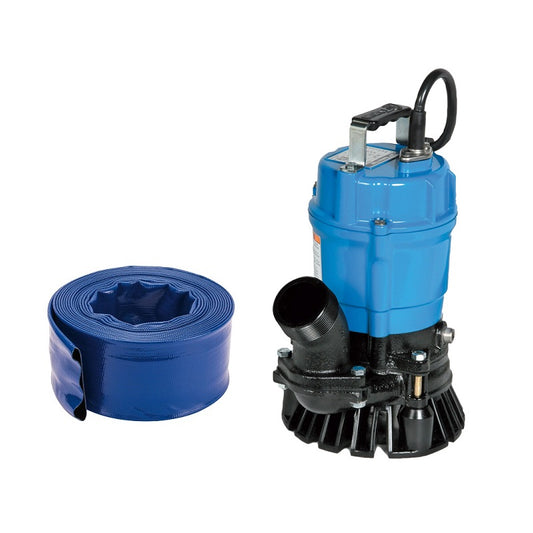 Tsurumi HS2.4S Manual Electric Submersible Pump Comes With 10m 3" Runflat Hose