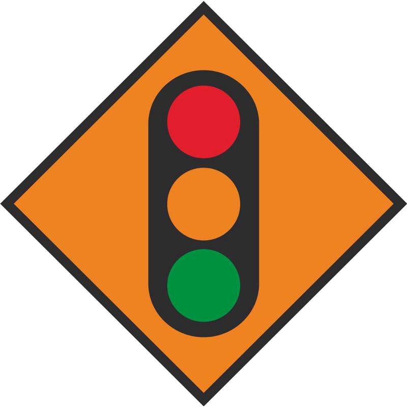 WK 060 ROAD SIGN 600 X 600 TRAFFIC LIGHTS