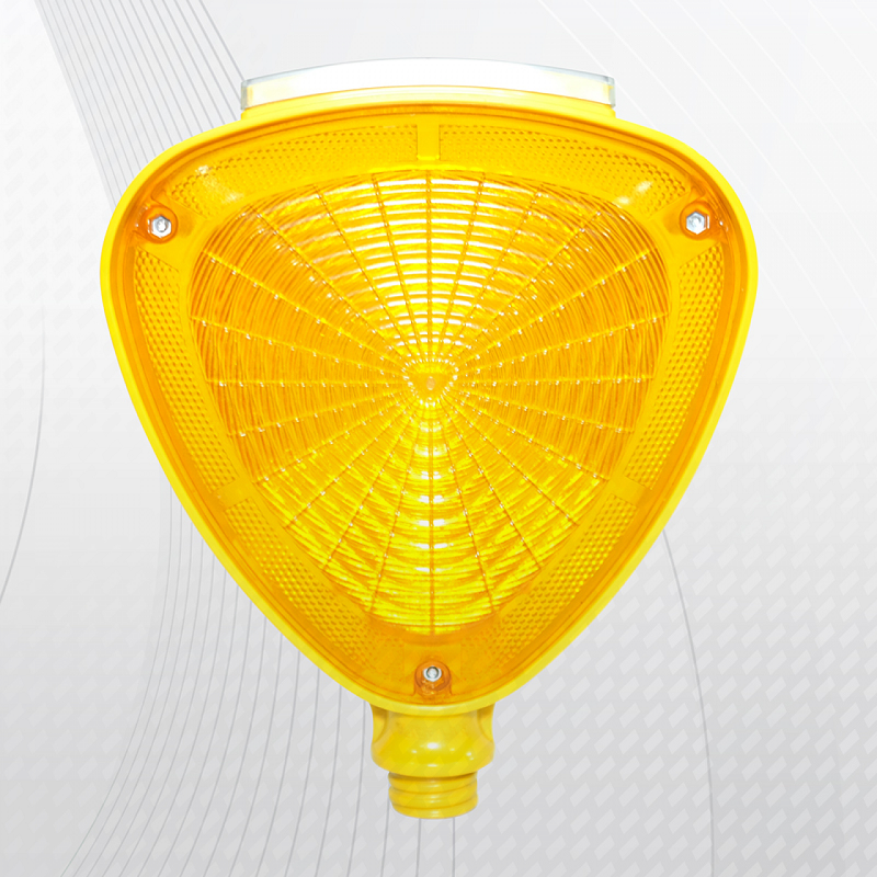 Solar Powered LED Triangle Flashing Lamp/Beacon (YELLOW)