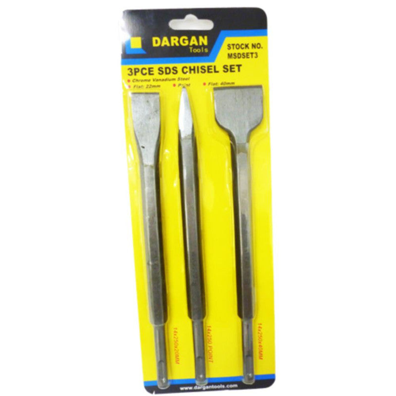 Dargan 3pce SDS Chisel Set