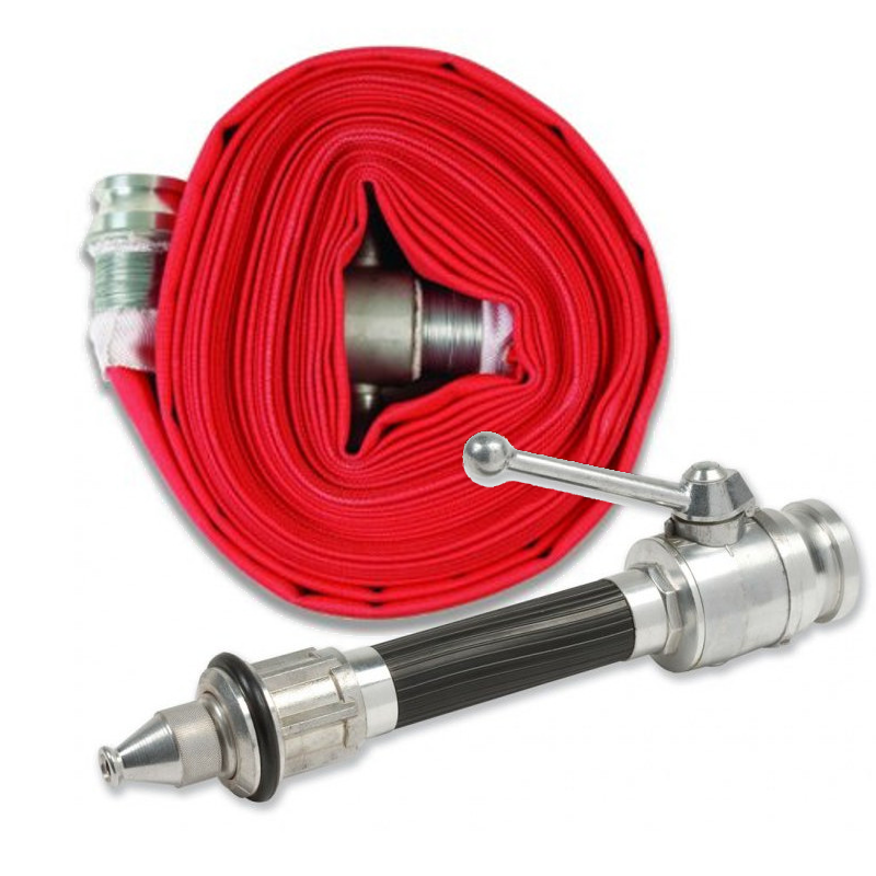 Firechief 65mm X 23m Layflat Fire Hose & Lever-operated Nozzle (LH65/23)