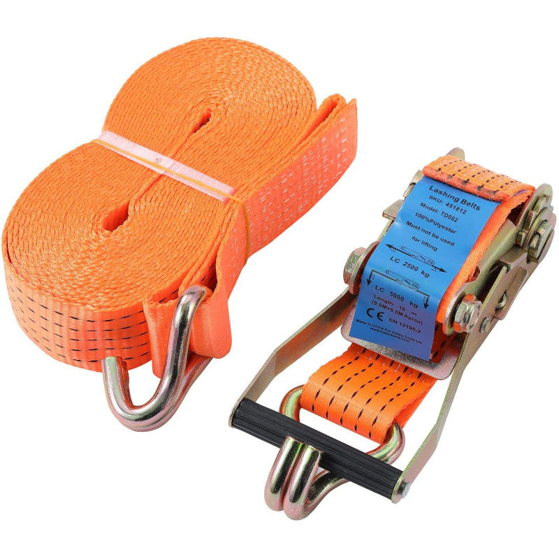 5 Tonne Ratchet Strap Orange (Pack of 5)