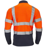 Supertouch Hi-Vis 2 Tone Orange Long Sleeve Polo Shirt