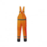 PORTWEST HI-VIS CONTRAST BIB & BRACE - UNLINED