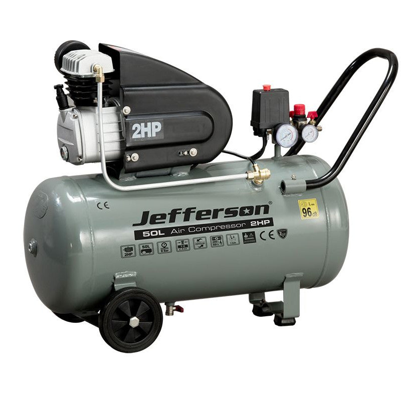 Jefferson 50 Litre 2HP 8 Bar Compressor (110V)