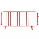 Red or White Powder Coated Crowd Control Barrier - Fixed Leg