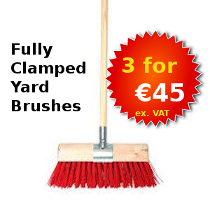 Red Clamped Yard Brush (Pack of 3)