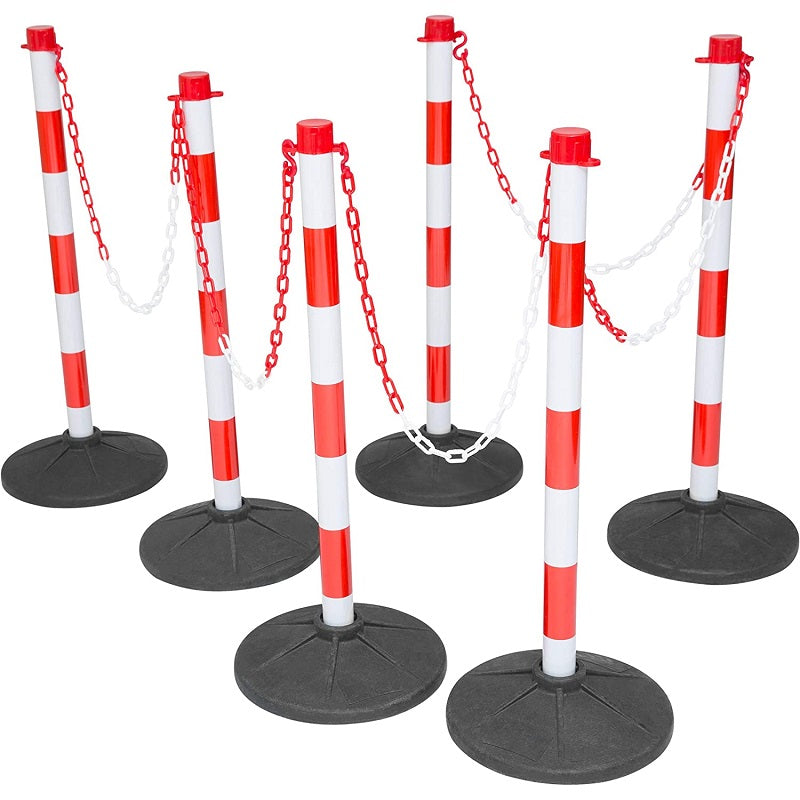 Chain Support Post Red/White (Pack of 10)