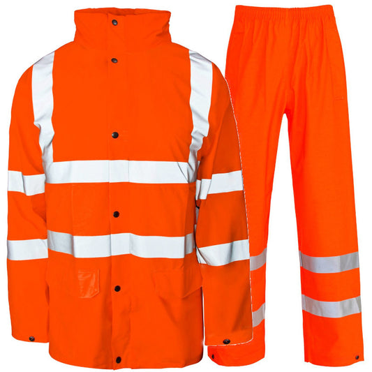 Supertouch Storm-Flex® Hi Vis Orange PU Jacket and Trouser Suit