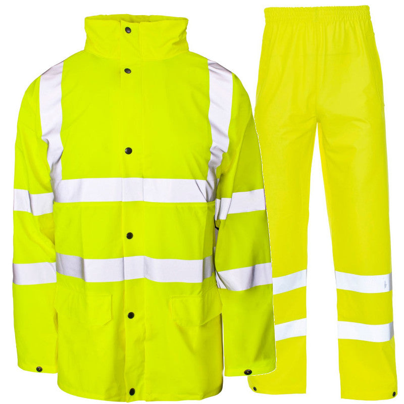 Supertouch Storm-Flex® Hi Vis Yellow PU Jacket and Trouser Suit