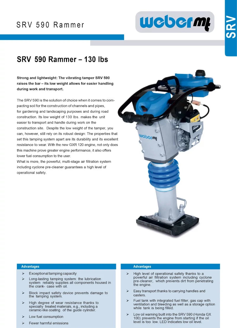 Weber SRV 590-11 Rammer/Jumping Jack